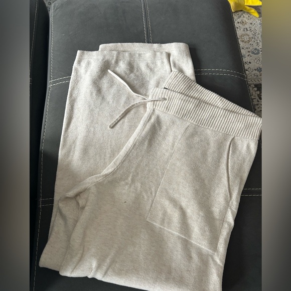 Lazypants Sweater Knit Straight Leg Lounge Pants - cream - Picture 2 of 2